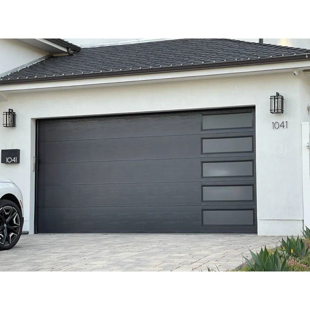 Cbmmart Custom USA Standard Lift Thermal Insulated Sandwich Panel Foamed Flush Panel Frosted Glass Garage Doors
