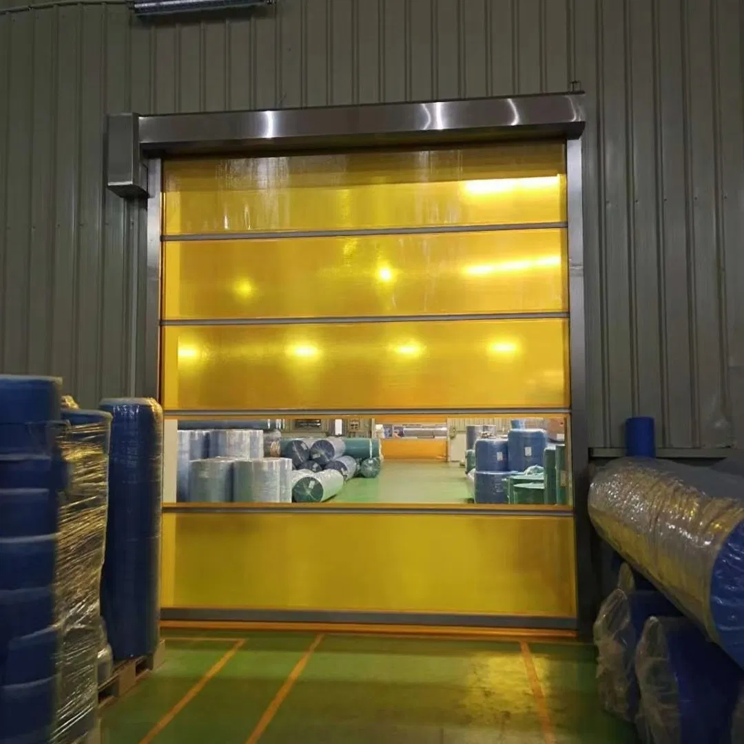 Automatic Rapid PVC Fast High Speed Sheet Clean Room Door Plastic Roller Shutter Roll up Door Aluminum Rolling Door