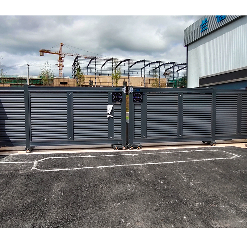 Qigong Telescopic Main Entrance Sliding Gate Aluminium Sliding Gate for Factory