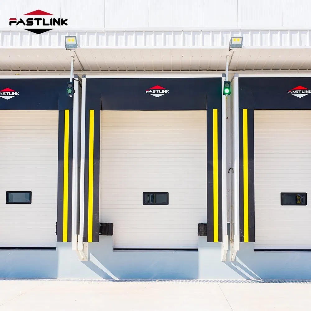 Fastlink Logistic Customized PVC Fabric Wind Resistance Electric Dock Seal Pads Inflatable Dock Shelter with Head Curtain