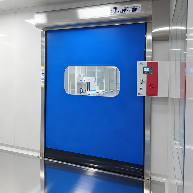 Automatic PVC Cleanroom Zipper Roll up Door High Speed Door for Food Processing Plants