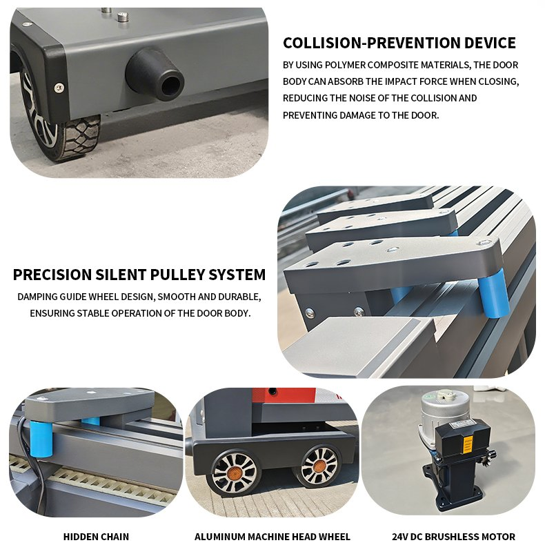 Xgy Wholesale Factory Telescopic Fence Smart Electric Motor Opener Driveway Segment Door Automation Aluminium Automatic Sliding Gate