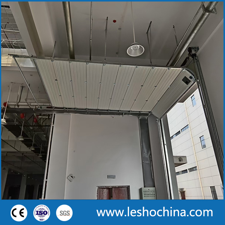 Vertical Lifting up Industrial Thermal Insulated Lift Overhead Sectional Panel Door