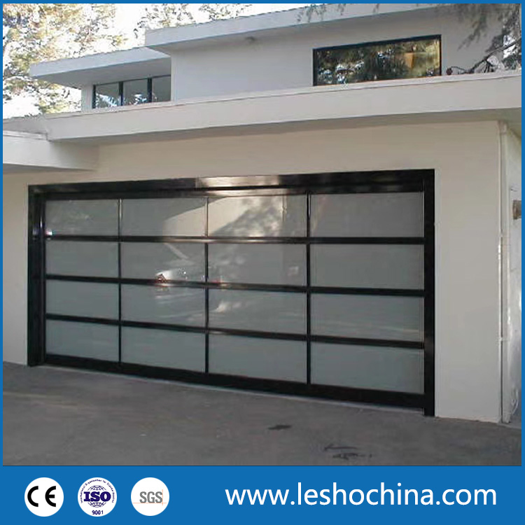 CE Approved Automatic Tempered Glass/PC/Aluminum Garage Doors