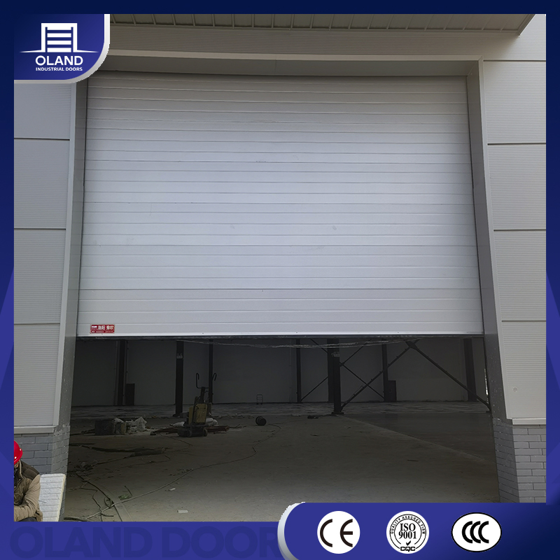 High Performance Wind Resistant Industrial Lift Overhead Sectional Sliding Door PU Foam Insulated Vertical High Lifting Gate for Factory Warehouse