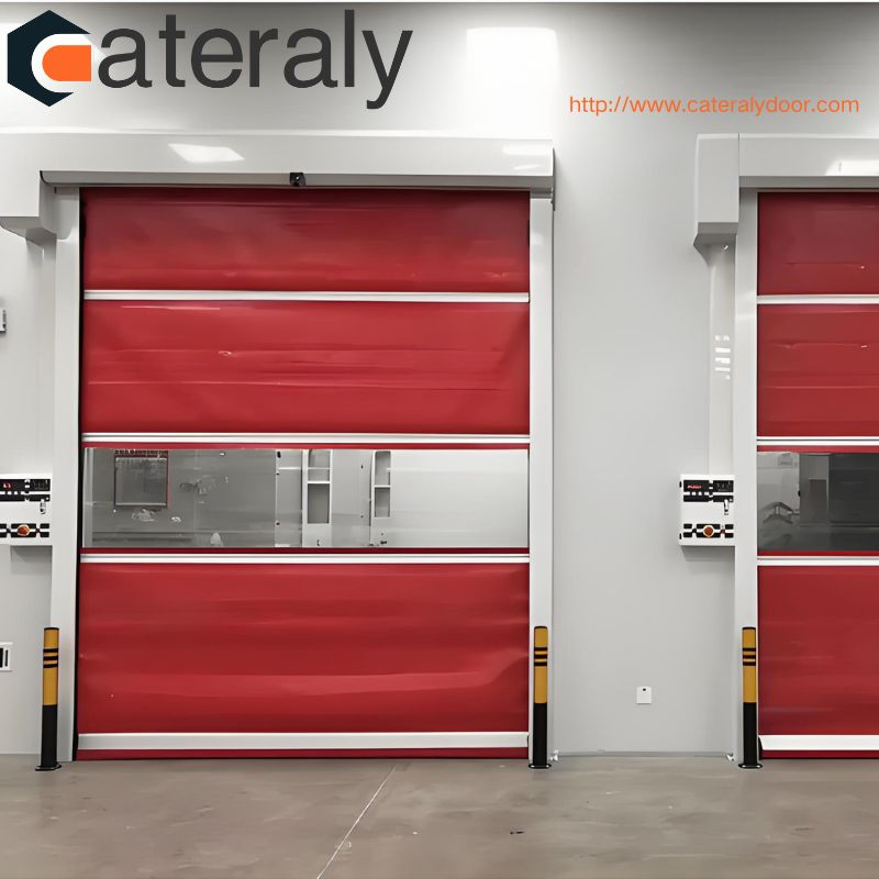 High Quality Flexible Fabric Waterproof Industrial Clean Room Action Rapid Rolling Delivery Fast Roll up PVC High Speed Door for Car Wash or Workshop Warehouse