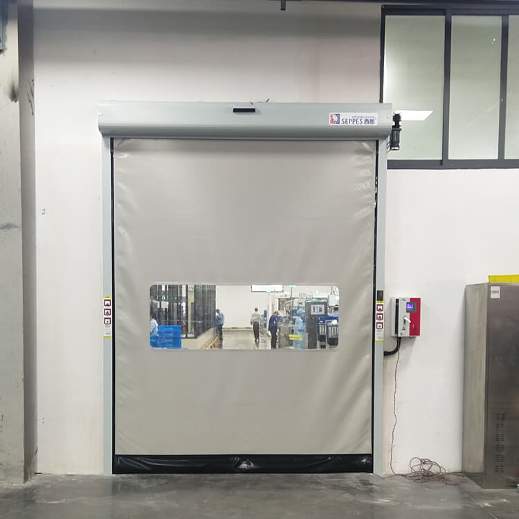 Automatic PVC Cleanroom Zipper Roll up Door High Speed Door for Food Processing Plants