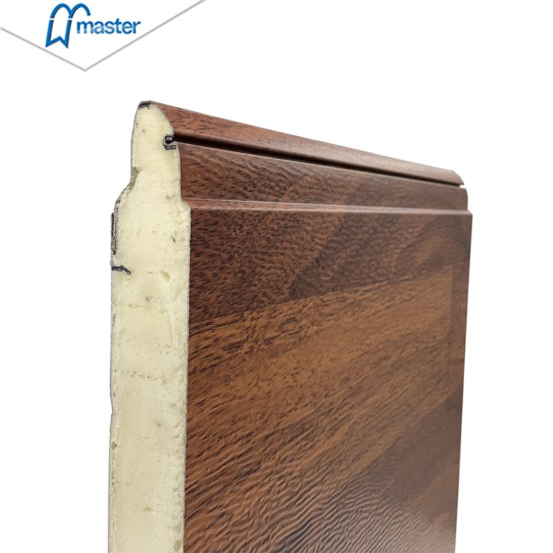 PU Foamed Finger Protection Sectional Sandwich Galvanized Garage Panel Insulated Garage Door Panel