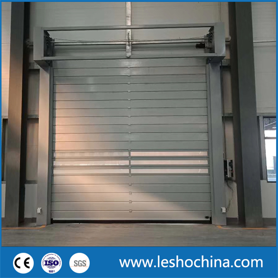 Industrial Aluminum Alloy High Speed Spiral Safe Door with Sensors