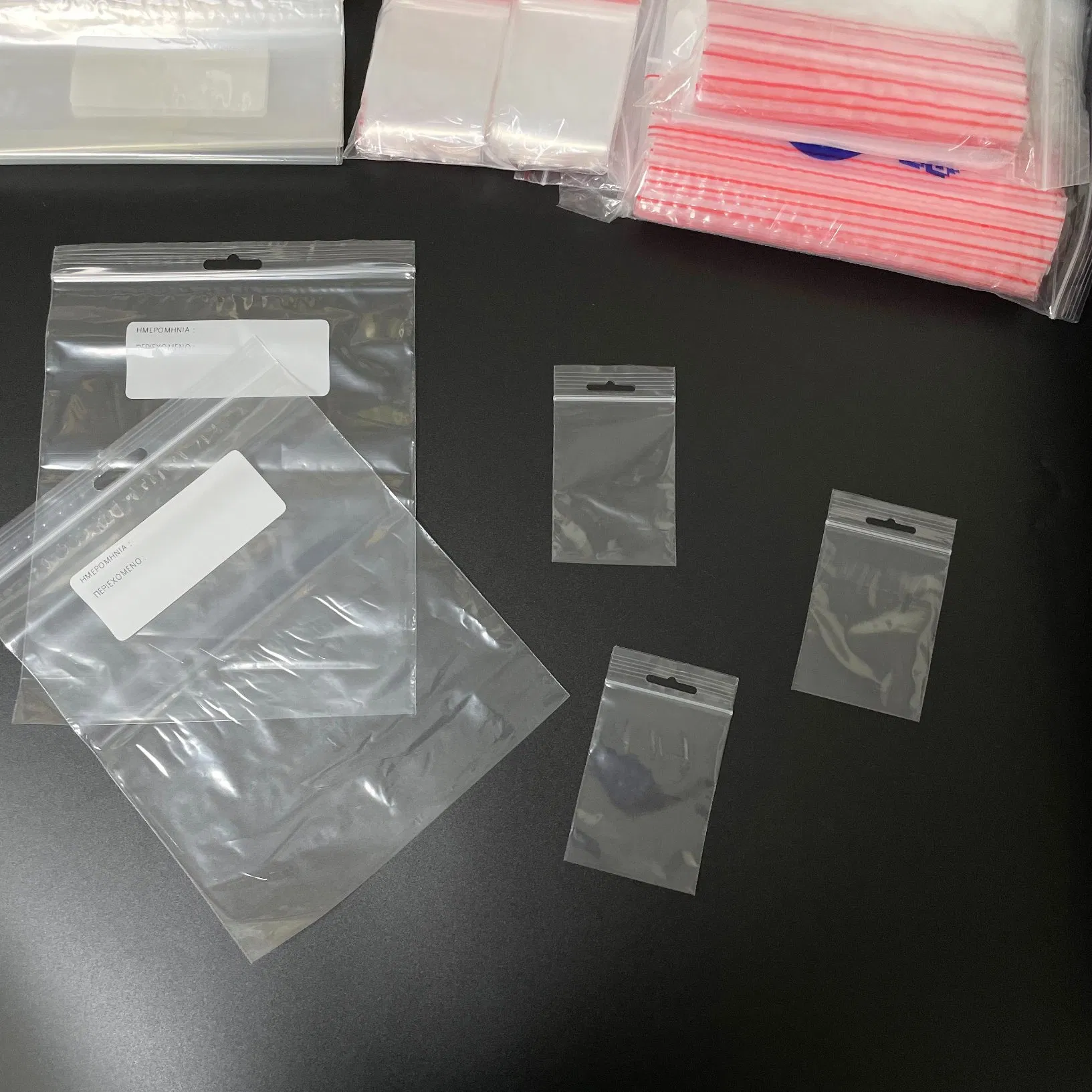 6X8cm Custom Clear Polyethylene Ziplock Zipper Packaging Bags with Hanging Hang Hole for Electronic Accessories/Jewelry/Hardware/Nail