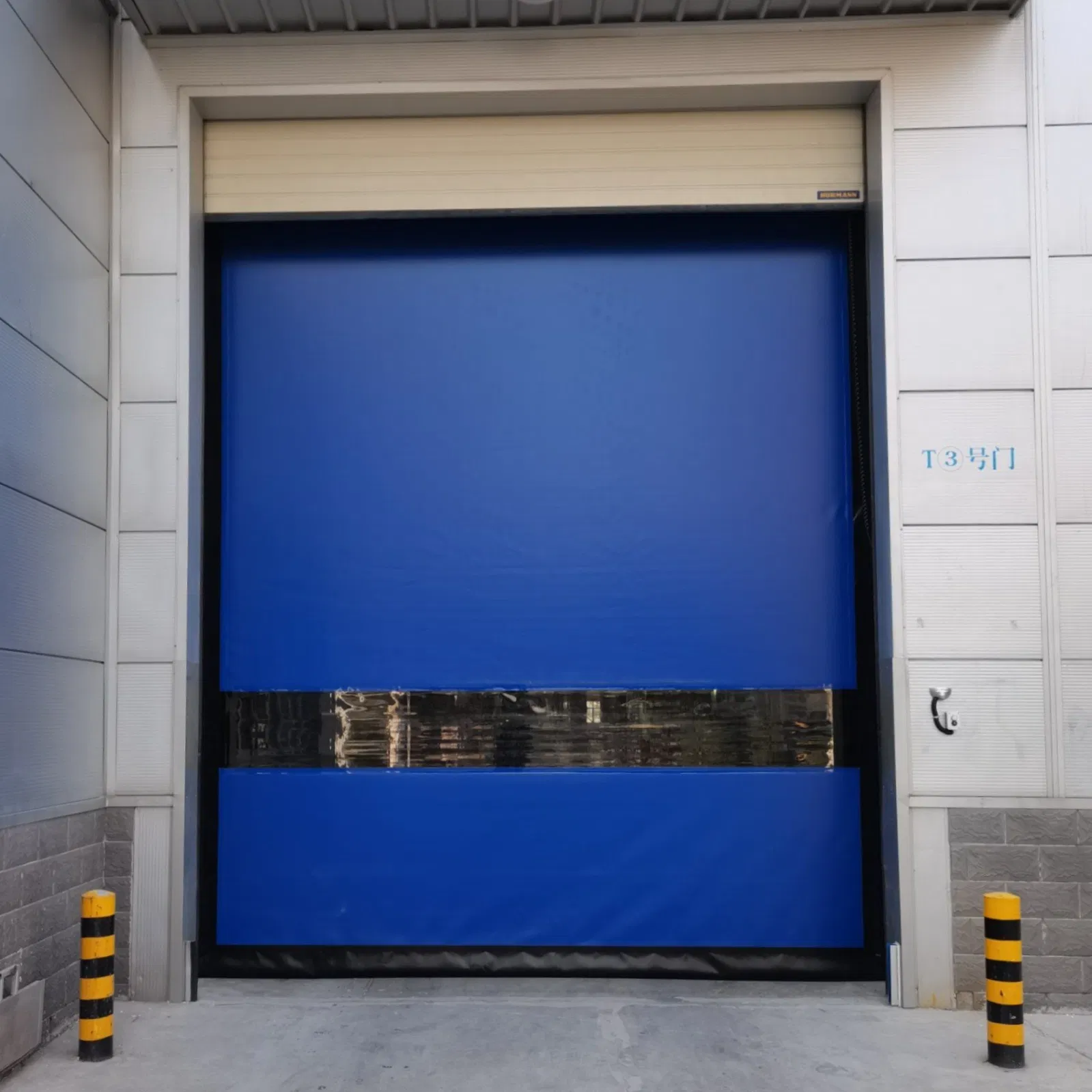 Clean Room Automatic PVC Fabric Interior Zipper Type Airtight Self Recovery Reset Repairing High Speed Roll up Rapid Roller Shutter Fast Quick Acting Door
