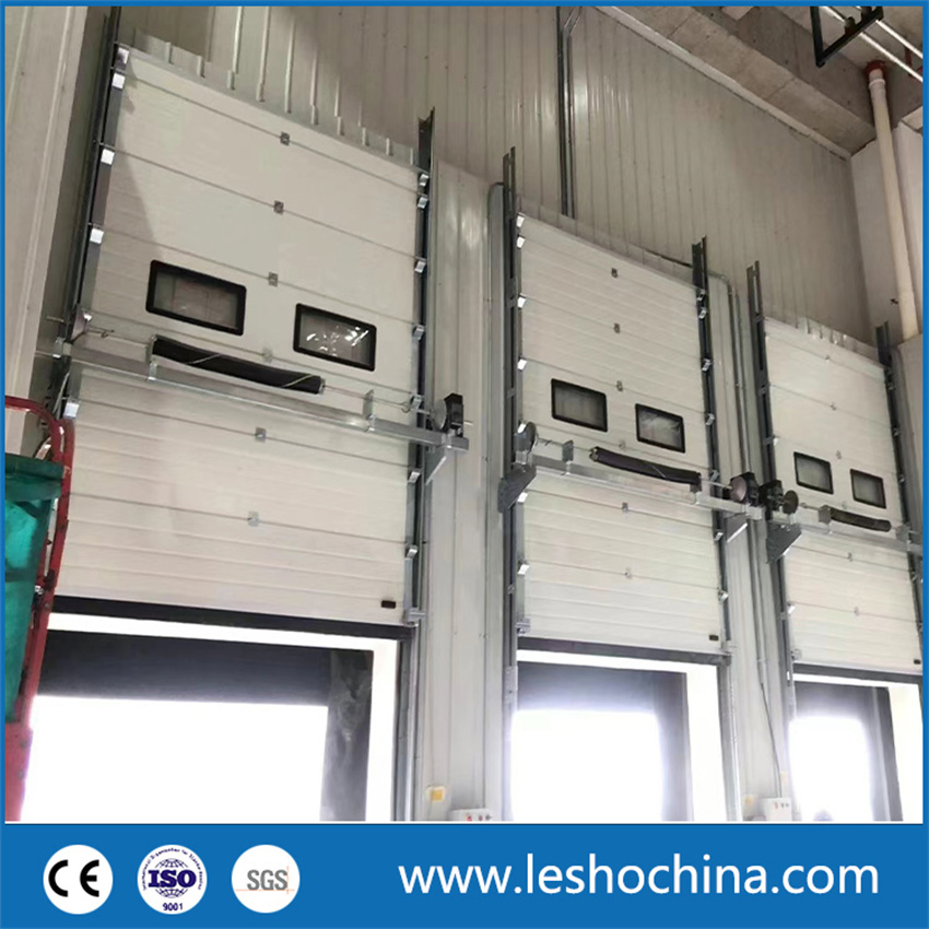 Vertical Lifting up Industrial Thermal Insulated Lift Overhead Sectional Panel Door