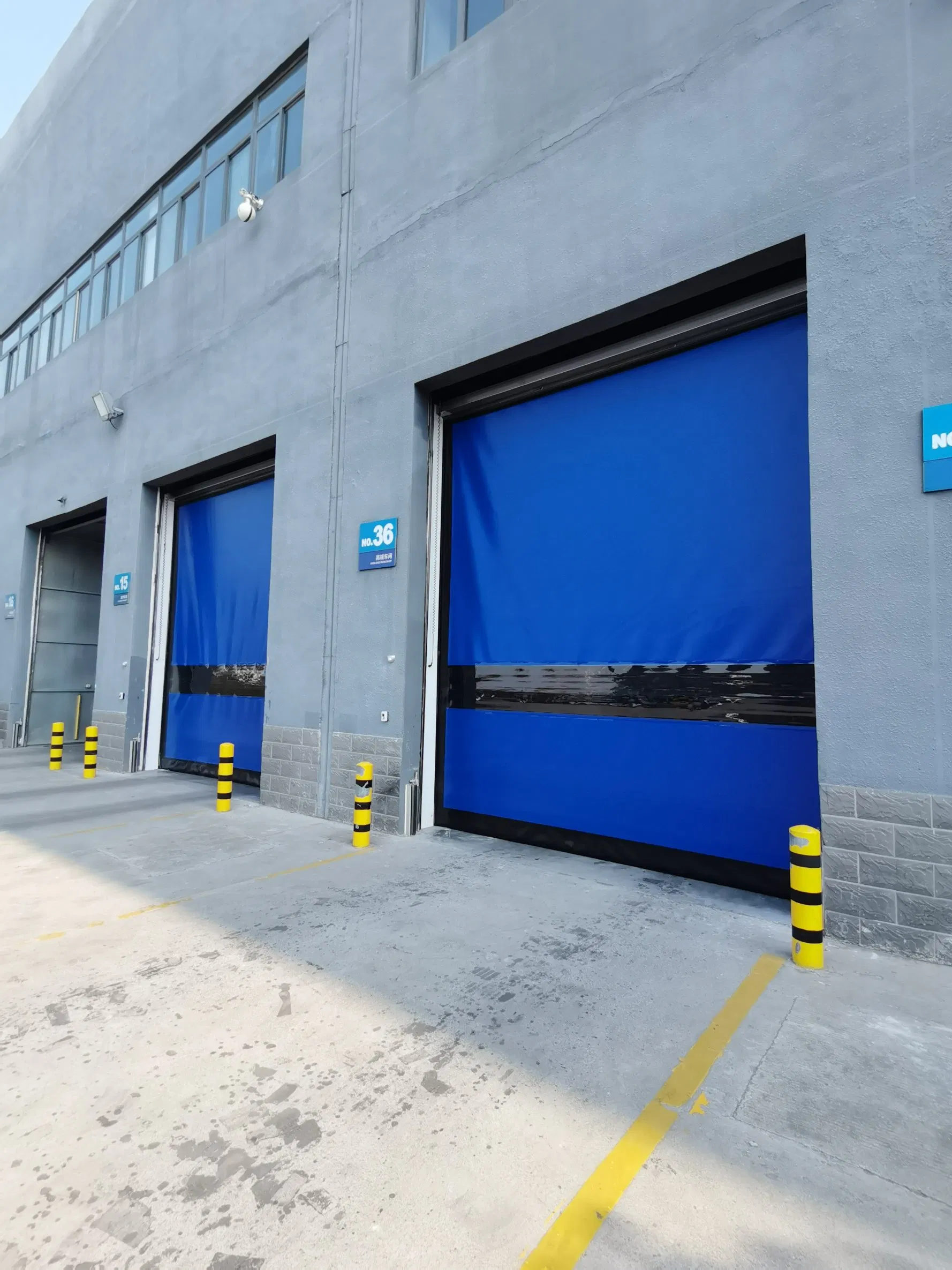 Clean Room Automatic PVC Fabric Interior Zipper Type Airtight Self Recovery Reset Repairing High Speed Roll up Rapid Roller Shutter Fast Quick Acting Door