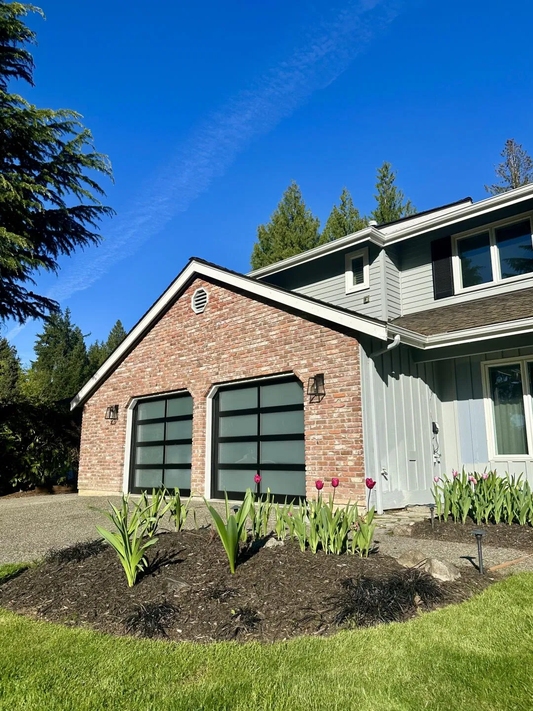 Full View Interior Doors Aluminium Alloy Panoramic Perspective Sectional Garage Door