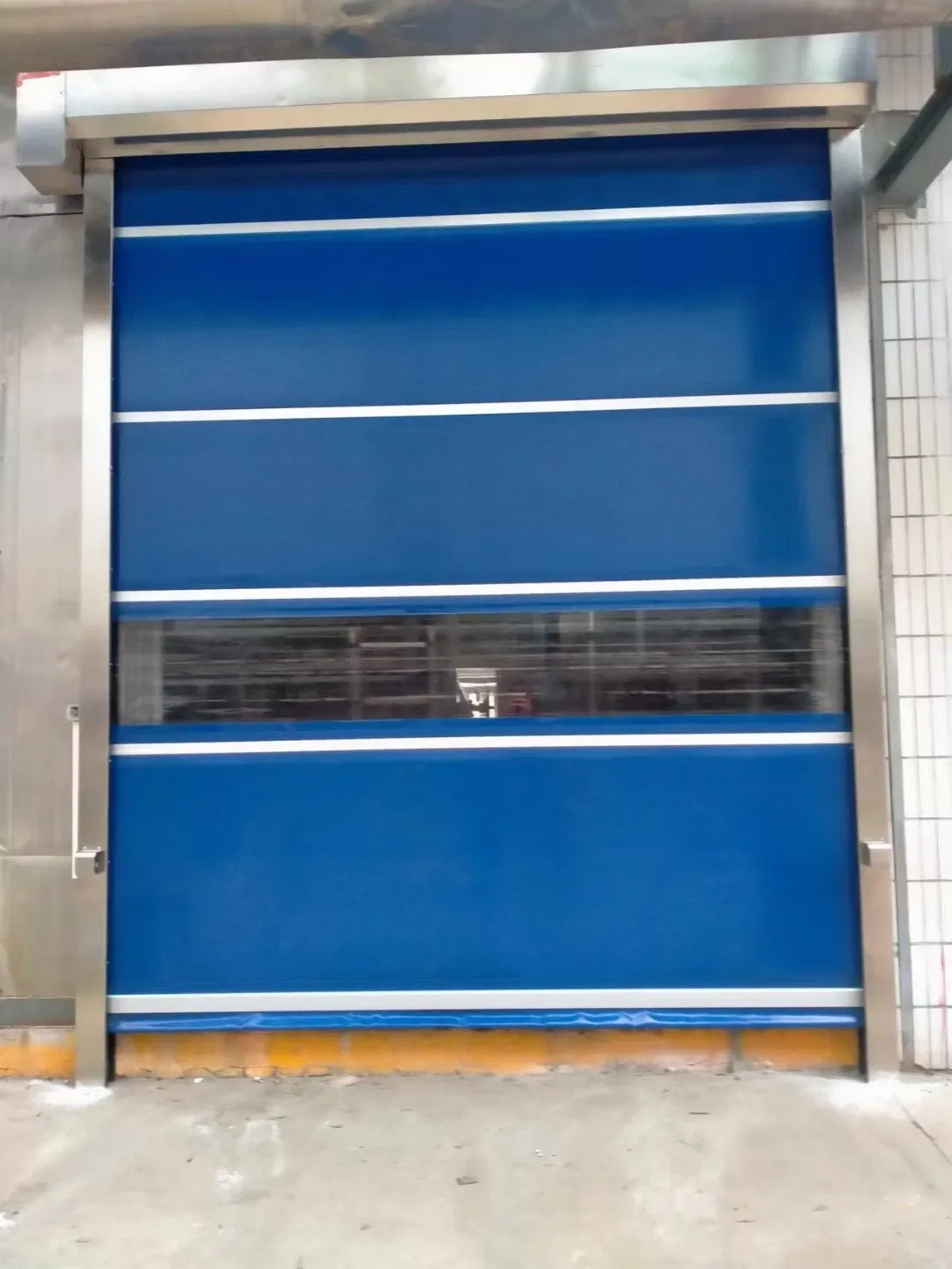 304 Stainless Steel Frame PVC Fabric Automatic High Speed Rapid Roll up Door for Clean Room Food Processing Factory