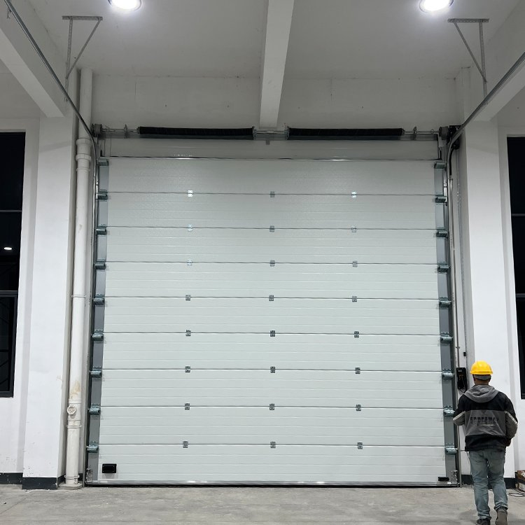 Logistics Warehouse Sectional Industrial Vertical Lift Overhead Door Transparent Window