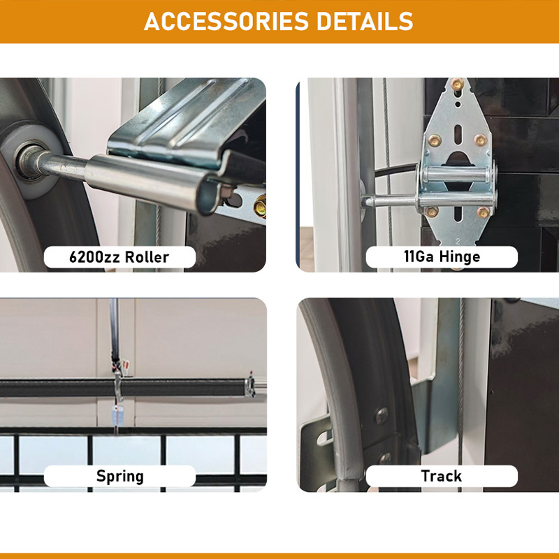 Chi Top Fashion Grey Aluminum Frame Glass Garage Door Panoramic View Full Glass Garage Door