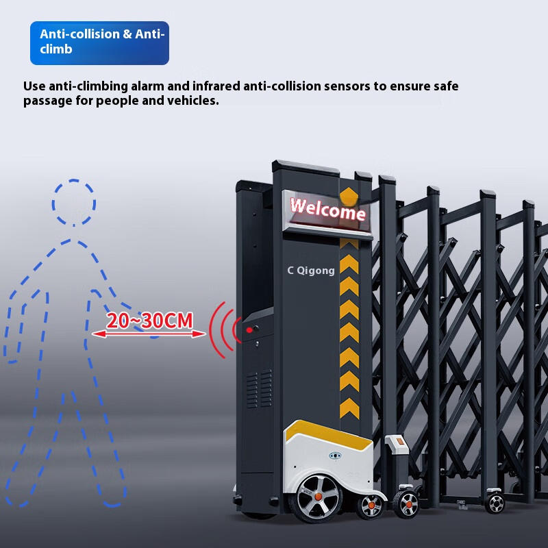 School Factory Villa Automatic Aluminium Sliding Telescopic Gate Sliding Gate