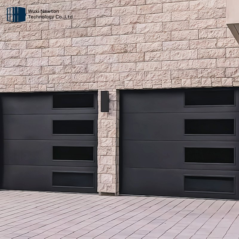 Newton Aluminum Steel PU Foam Sandwich Panel Insulated Automatic Sectional Garage Door