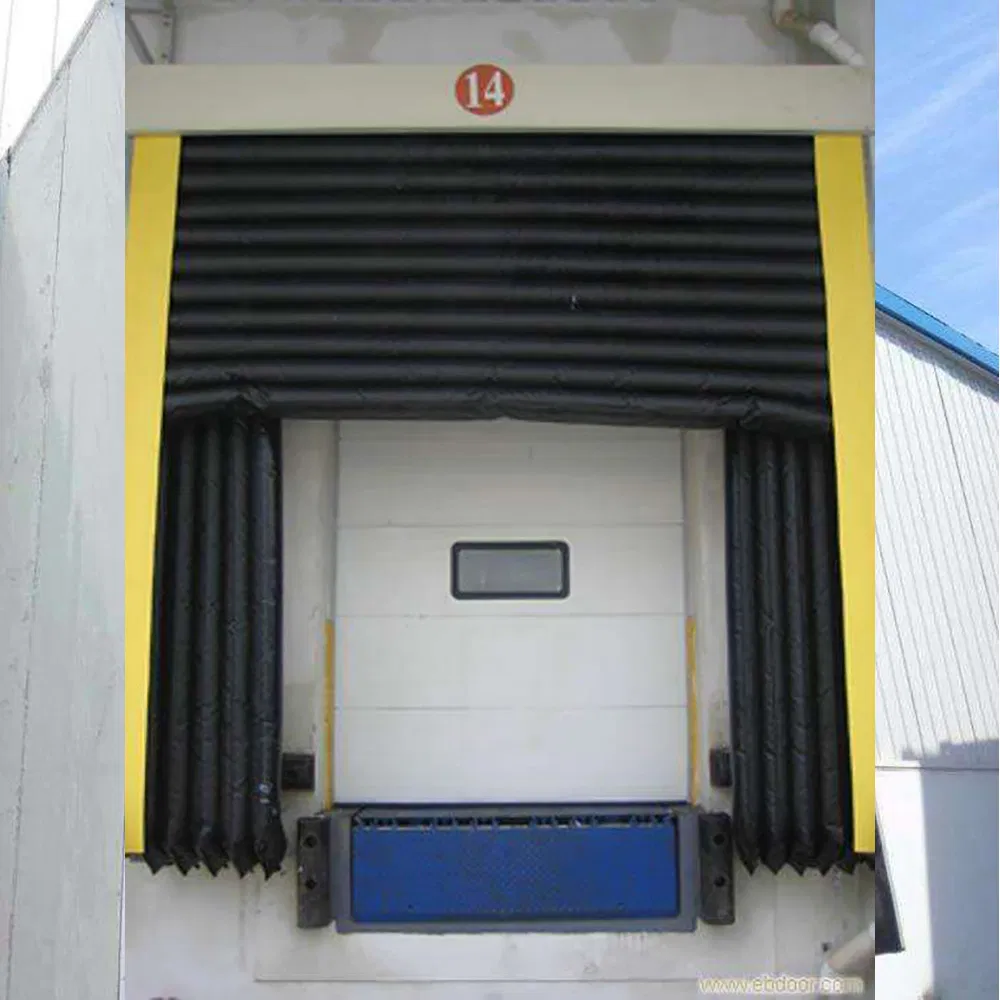 Retractable Head Curtain Cold Storage Retractable Warehouse Loading Bays PVC Polyester Fabric Adjustable Anti-Crush Rubber Inflatable Dock Shelter Door Seal