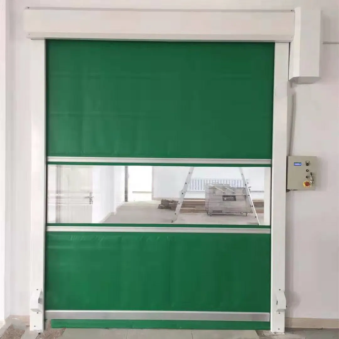 Industrial Automatic Overhead PVC Fabric High Speed Roll up Door for Air Shower in Cleanroom