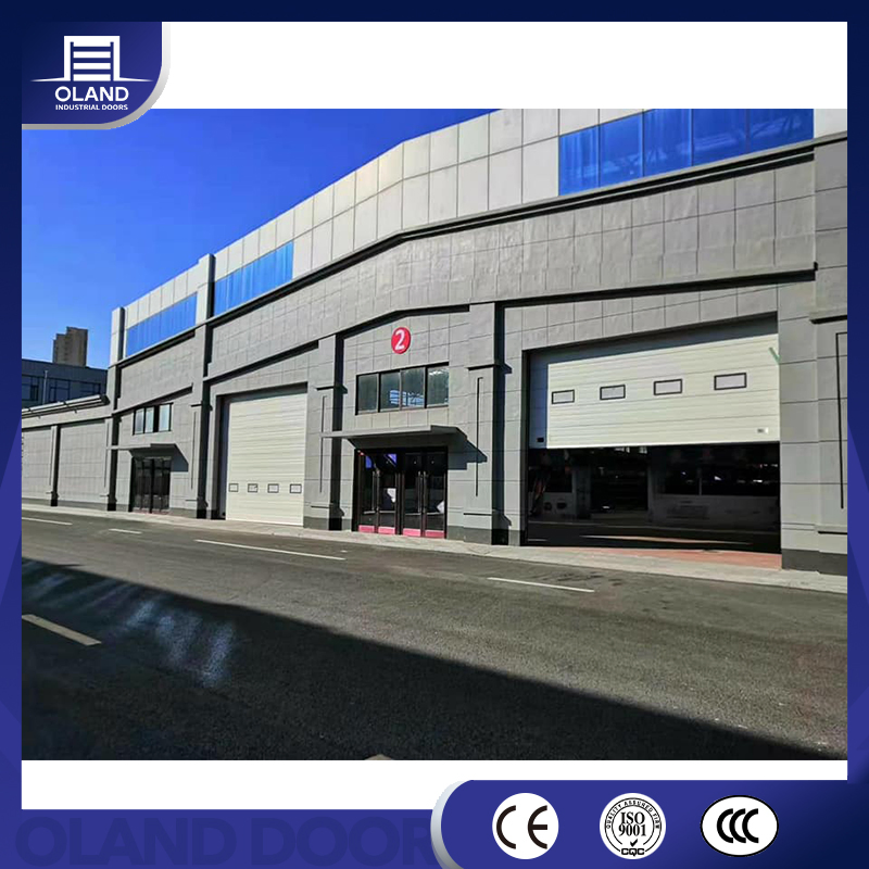 High Performance Wind Resistant Industrial Lift Overhead Sectional Sliding Door PU Foam Insulated Vertical High Lifting Gate for Factory Warehouse