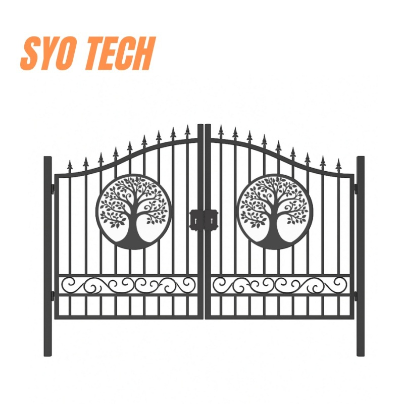 Manufacturers Driveway Swing Special Design Metal Fence Wrought Iron Gate for Safety