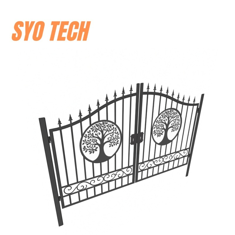 Manufacturers Driveway Swing Special Design Metal Fence Wrought Iron Gate for Safety