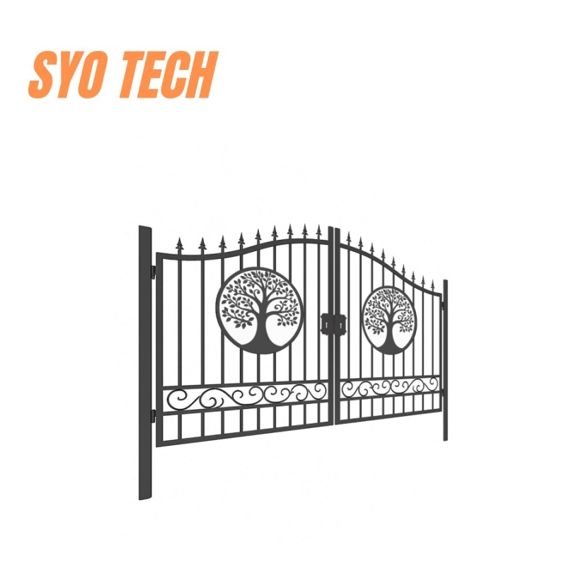 Manufacturers Driveway Swing Special Design Metal Fence Wrought Iron Gate for Safety