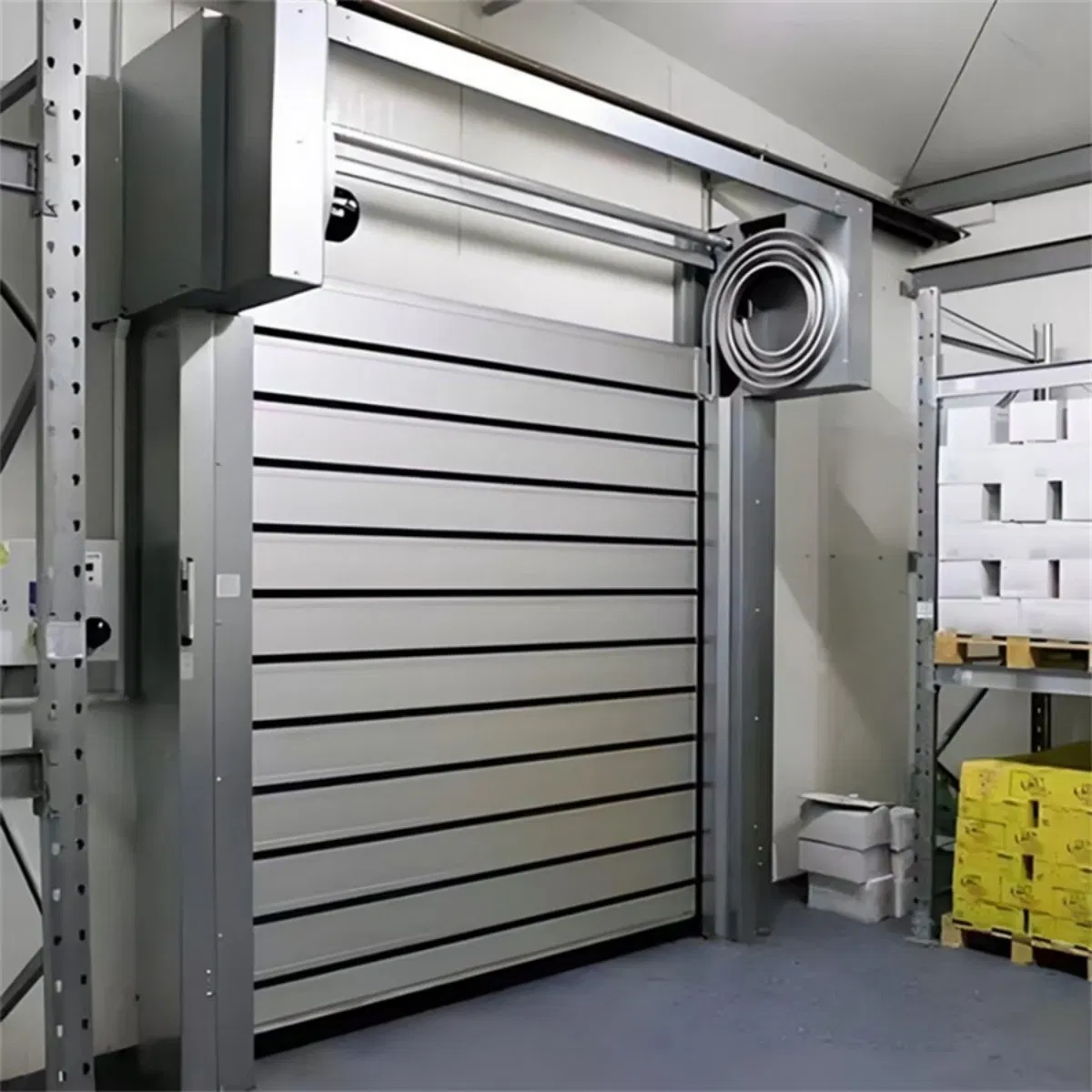 Modern High Speed Industrial Security Turbo Aluminum Spiral Roll up Metal Rolling Door