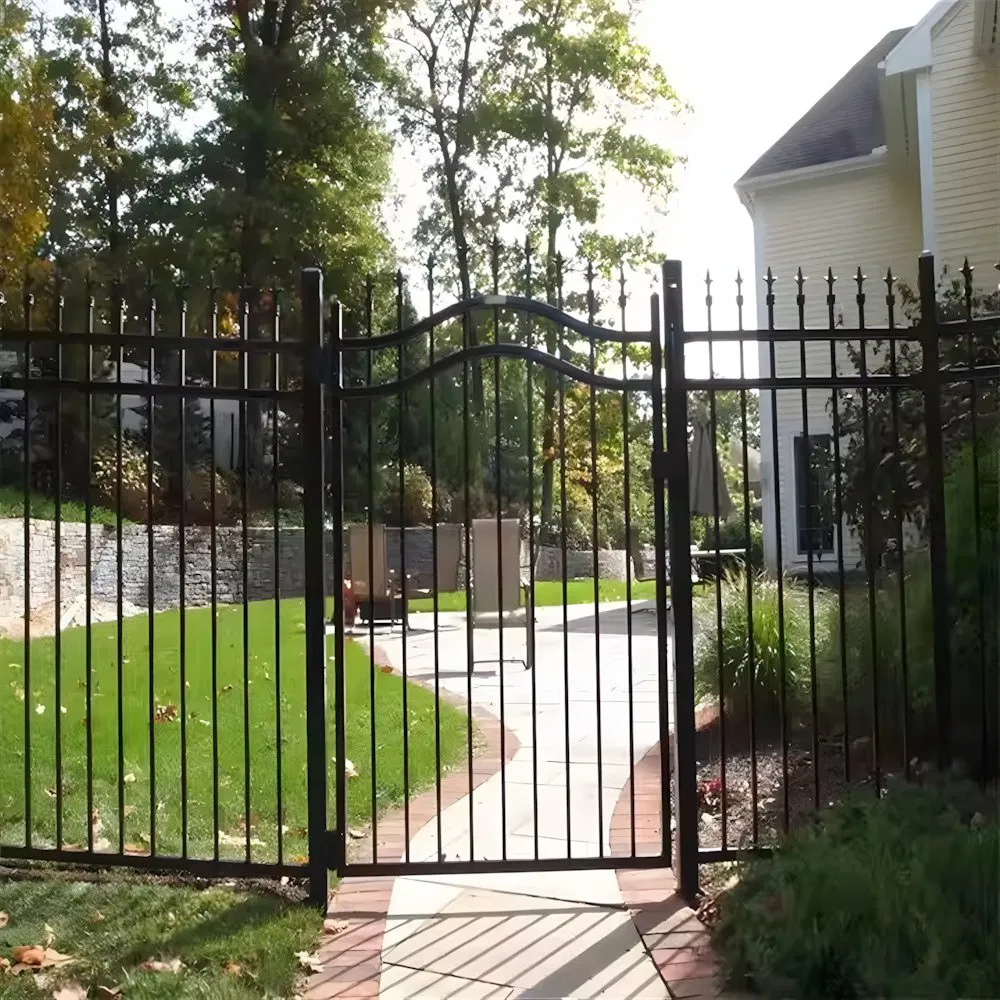 Luxury Modern Style Automatic Wrought Iron Gate Royal Swing Gate Entry Driveway Sliding House Garden Manufactured China Factory