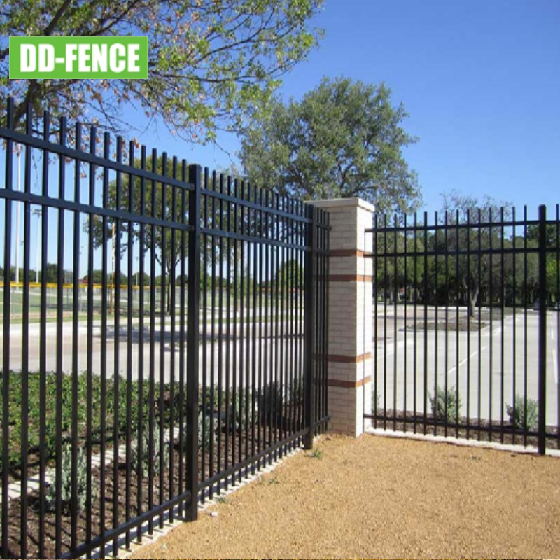 Dual Swing Wrought Iron Gate for Driveway