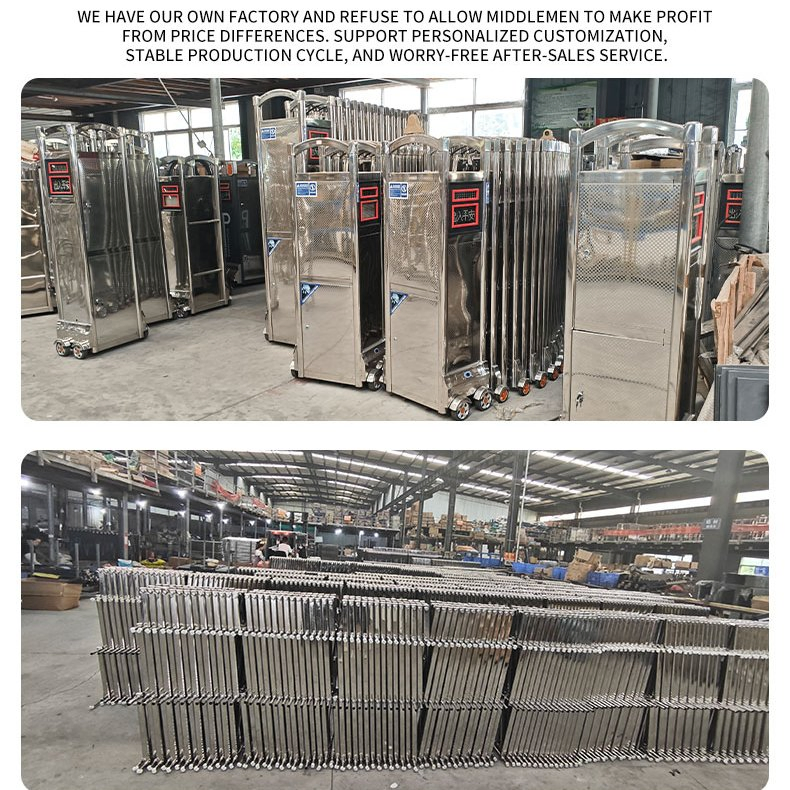 Xgy Stainless Steel Electric Telescopic Gate Automatic Remote Control Security Door Waterproof Outdoor Retractable Gate for Driveway