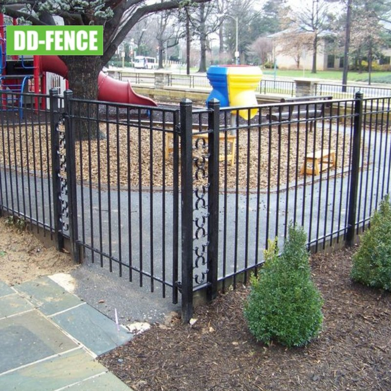 Dual Swing Wrought Iron Gate for Driveway