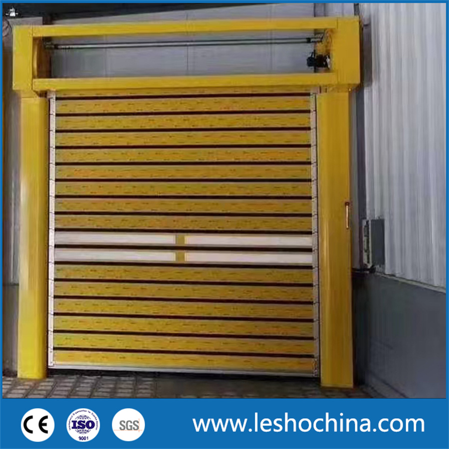 Industrial Aluminum Alloy High Speed Spiral Safe Door with Sensors
