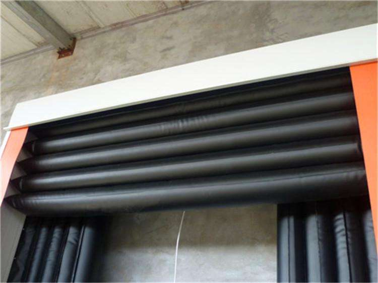 Automatic Head Curtain Logistics Warehouse Cold Room Loading Bays PVC Fabric Polyester Airtight Rubber Sealing Air Bag Fabric Inflatable Dock Door Seal