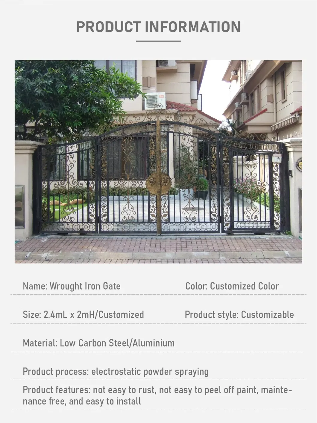 Double Swing Driveway Gate Design