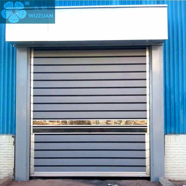 Rapid Automatic Industrial Exterior Aluminum Alloy Security Thermal Insulated Overhead Garage Rolling up Warehouse Roll up Metal Coiling Spiral High Speed Door