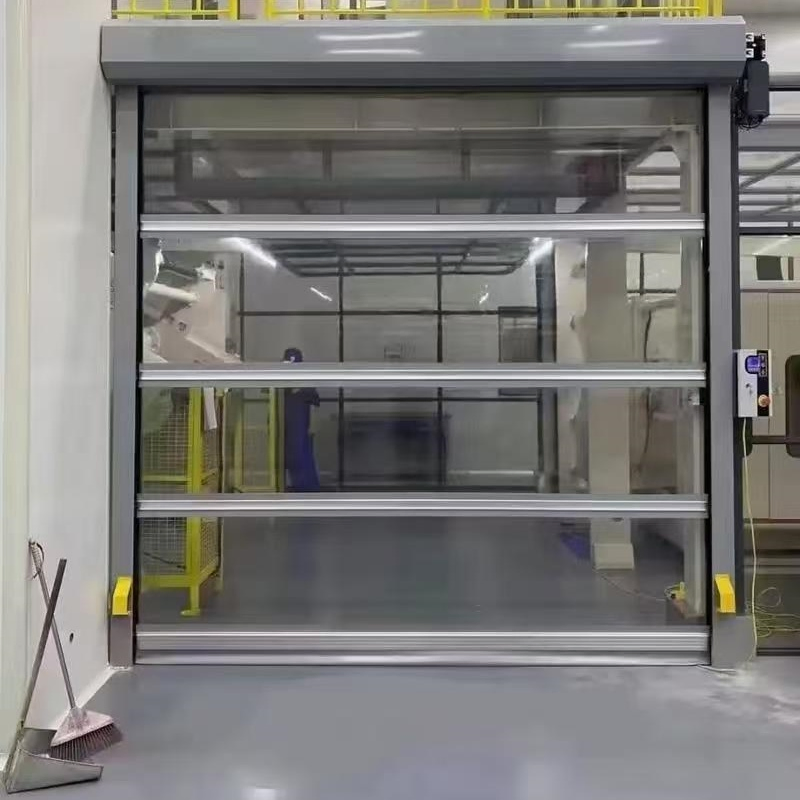 High Quality PVC Fabric High Speed Industrial Automatic Rapid Overhead Fast Quick Roll up Rolling Roller Shutter Door for Clean Room Factory Workshop Warehouse