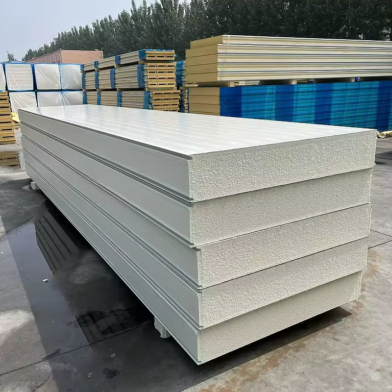 Factory Customized 40 50mm Sectional Overhead Steel PU Foam Insulated Fingerproof Garage Door Sandwich Panel