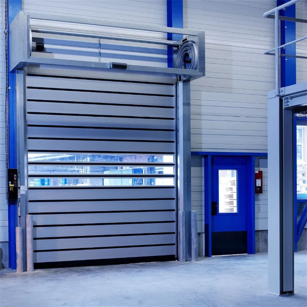 Industrial Automatic Aluminum Alloy Hard Thermal Insulated High Speed Rolling Rapid Roll up Fast Acting Roller Shutter Spiral Security Garage Door