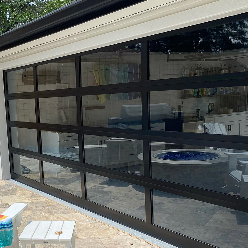 Panoramic Glass Garage Door Full View Panels for Stunning Curb Appeal