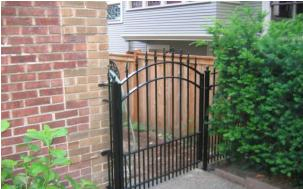 Wrought Iron Galvanized Steel Driveway and Walkway Sliding and Swing Security Gate