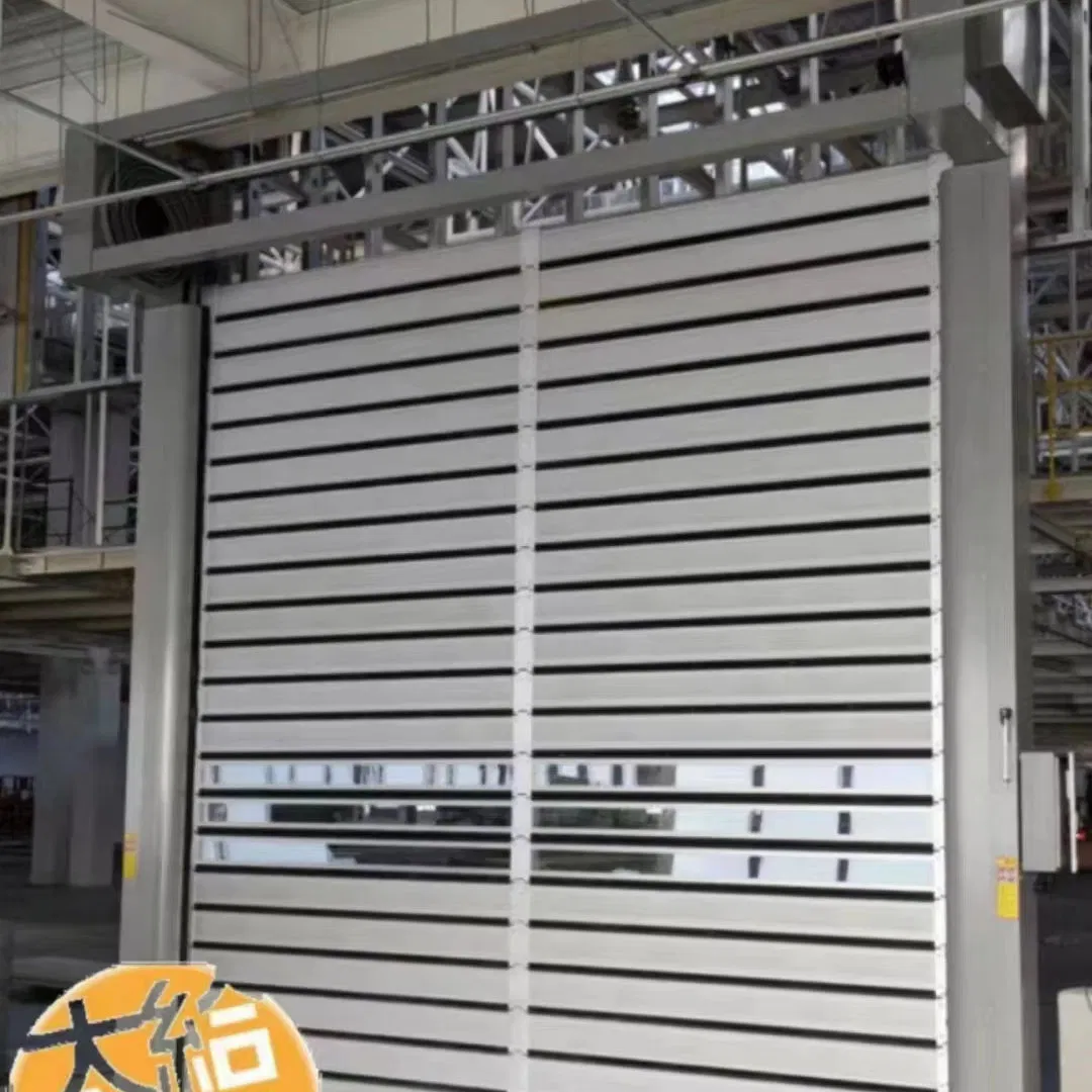 Industrial Automatic Roller Shutter Thermal Insulated Aluminum Alloy High-Speed Hard Spiral Door for Automobile Shop Factory