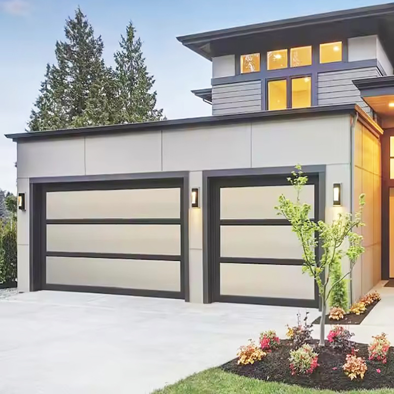 Prima Panoramic Glass Garage Door Full-View Design for Contemporary Homes