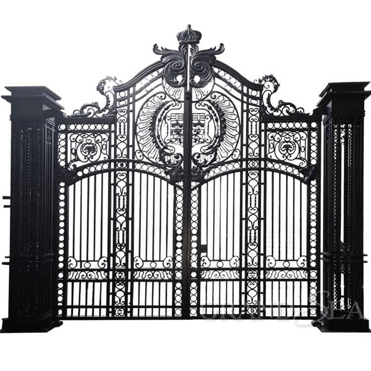Automatic Swing Sliding Wrought Driveway Iron Wrought Iron Main Gate Design