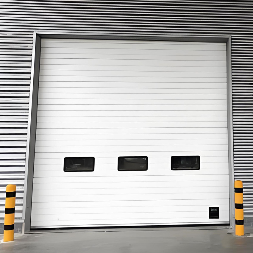 Industrial Automatic Vertical Lift Insulated Overhead Sectional Doors for Warehouse or Factory