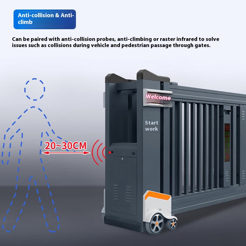 Automatic Translation Segmented Industrial Telescopic Outdoor Retractable Fold Swing Gate Factory