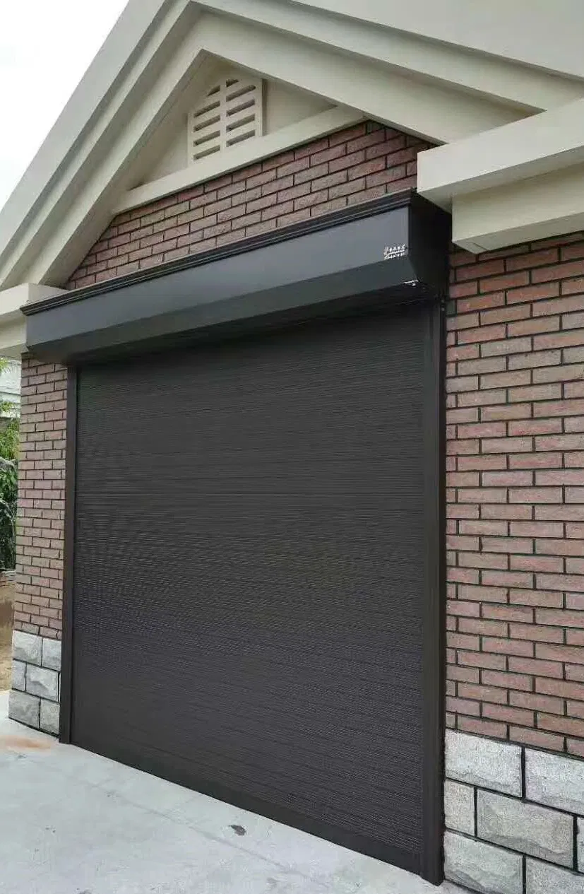 Exterior Aluminum Alloy Sliding Thermal Insulated Roller Shutter Roll up Scroll Commercial PU Sandwich Panel Security Aluminum Alloy Sectional Garage Door