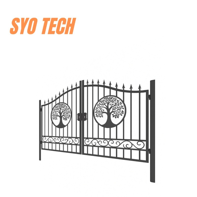 Manufacturers Driveway Swing Special Design Metal Fence Wrought Iron Gate for Safety